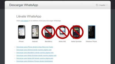 Mantener la aplicación y las actualizaciones en algunos teléfonos es un gasto para WhatsApp.