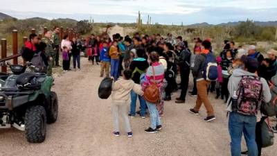 Agentes fronterizos han reportado el arresto de grandes grupos de indocumentados a lo largo de la frontera sur de EEUU./CBP.