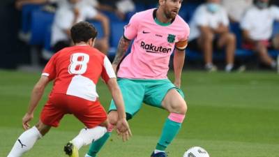 Lionel Messi en el juego ante Girona.