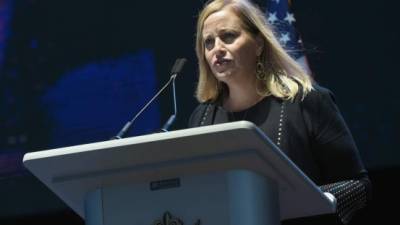 La alcaldesa Megan Barry era considerada una de las estrellas en ascenso del partido demócrata. //AFP.