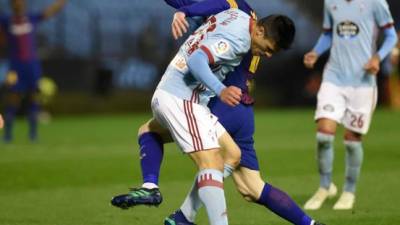 Lionel Messi no pudo golear al Celta . FOTO AFP.