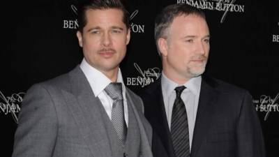 Las celebridades Brad Pitt y David Fincher.