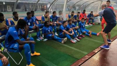 La Sub-23 de Honduras cerró su preparación de cara a los Olímpicos empatando 1-1 ante Alemania. Foto Fenafuth.