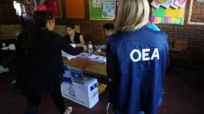 Los observadores de la OEA en las elecciones primarias.