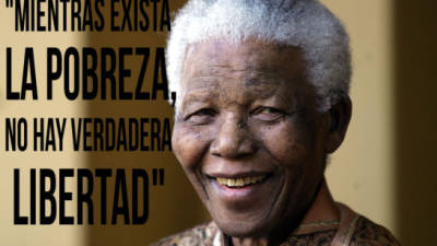 El líder mundial, Nelson Mandela.