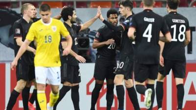 Un gol de Serge Gnabry dio a Alemania una apretada victoria por 0-1 ante Rumania. Foto AFP.