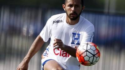 Alfredo Mejía en el entrenamiento de la Selección de Honduras de este sábado. Foto Juan Salgado/Enviado Especial