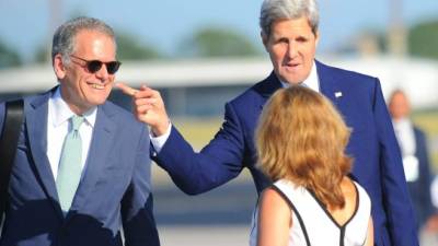 El secretario de estado de EUA, John Kerry, a su llegada a La Habana.