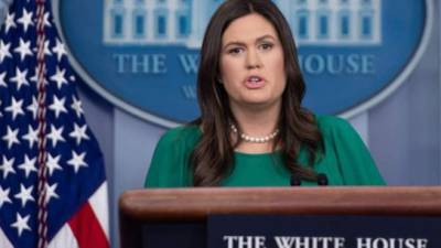 La exportavoz de la Casa Blanca Sarah Sanders.