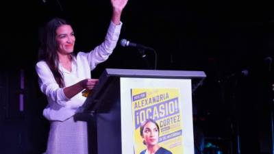 La neoyorquina Alexandria Ocasio-Cortez, demócrata latina de 29 años. Foto: AFP