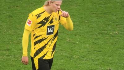 Haaland leva 21 goles y 4 asistencias en 21 partidos en la presente Bundesliga. Foto EFE.