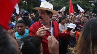 Los manifestantes ayer en la capital.