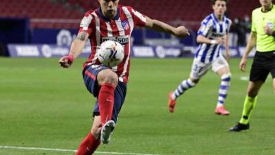 Luis Suárez ha marcado 19 goles en la presente temporada de la Liga de España con el Atlético de Madrid. Foto AFP.
