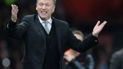 David Moyes, entrenador del Manchester United, contra el Bayern Múnich.