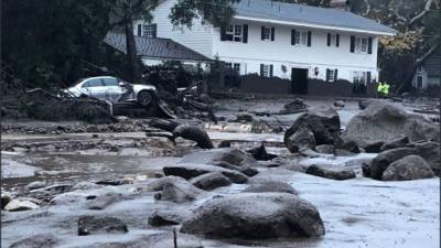 El deslave en Montecito destruyó cuatro residencias y causó daños en la autopista 101.