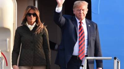 El presidente de EEUU, Donald Trump y su esposa Melania. Foto: AFP