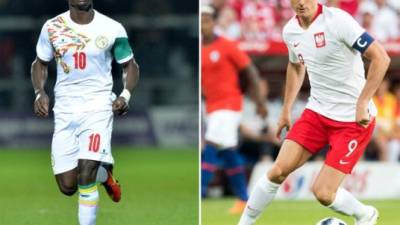 Sadio Mané y Robert Lewandowski son las grandes figuras de este partido. Foto AFP