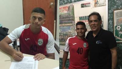 Wili Jossep Talavera Banegas de 15 años firmó por tres años con Marathón.