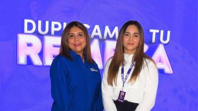 Lourdes Gálvez, gerente corporativo de Mercadeo de Farmacias Kielsa y Jennifer Ruiz, gerente comercial de País de Tengo.