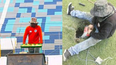Los cambios se notan en el estadio Morazán que está en pleno proceso de remodelación.