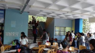 Las instalaciones de la Unah son escenario de manifestaciones de estudiantes que piden la salida de la rectora Julieta Castellanos.