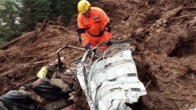 El desastre provocado por las lluvias dejó 11 personas fallecidas por causa de los deslizamientos de tierra.