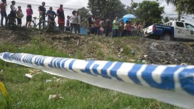 Escena del crimen en la colonia Ciudad Nueva de San Pedro Sula.
