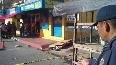 Los hechos se produjeron frente a una casa de préstamos en el centro de La Ceiba.
