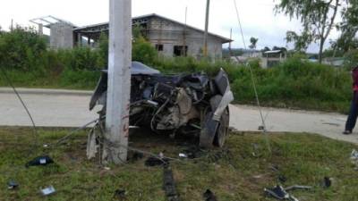 De milagro se salvó este hondureño durante el accidente vial ocurrido en el occidente del país.