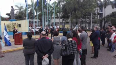 Actos conmemorativos en la Universidad Nacional Autónoma de Honduras (Unah) en Tegucigalpa, capital hondureña.