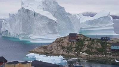 El Iceberg se encuentra muy cerca de las costas de la localidad de Innarsuit./Foto: Washington Post.