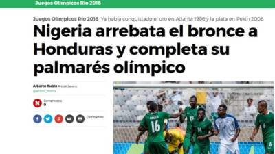 Marca de España destaca la participación de Honduras pese a su derrota con Brasil y Nigeria.