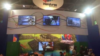 La Canaturh compartió esta imagen del stand de Honduras en la WTM de Londres.