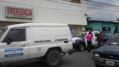 Vehículo de Medicina Forense en San Pedro Sula.
