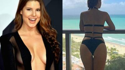 La sexy modelo Amanda Cerny, quien ha posado desnuda para Playboy llegó a los MTV EMA para arruinarle la fiesta a otras estrellas del show.