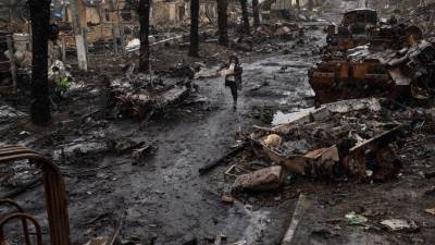 Fotografía ganadora de un premio Pulitzer en el año 2023 que relata la situación de guerra en Ucrania.