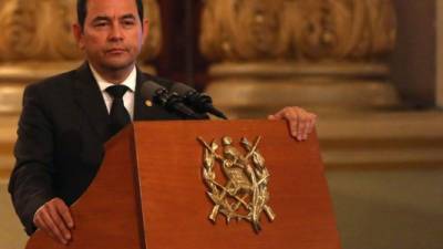 En la imagen un registro del presidente de Guatemala, Jimmy Morales. EFE/Archivo