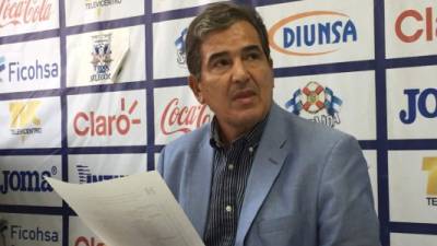 El técnico de la Selección de Honduras, Jorge Luis Pinto.