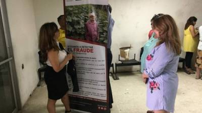 “Banner” colocado en la oficina del RNP.