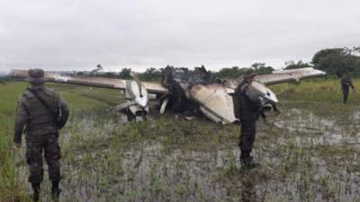 La avioneta fue encontrada en la zona de un parque natural en El Petén.