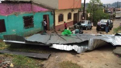 Los daños en casas de Santa Rosa de Copán.