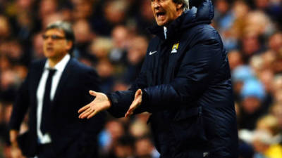 Manuel Pellegrini, durante el partido contra el Barcelona.