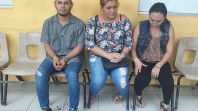 Kenia López Ponce (28), Nolvia Aracely Torres (22) y José Antonio Hernández (22) fueron detenidos por la Policía.