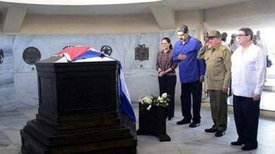 Maduro y su esposa, Cilia Flores, acompañaron a Raúl Castro durante el homenaje a su hermano Fidel.