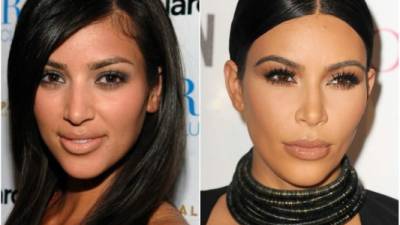 La controversial pero millonaria Kim Kardashian está de cumpleaños. Hoy celebra sus 35 años de edad rodeada de lujos, fama y poder. Así ha cambiado su rostro y así ha esculpido su cuerpo desde el 2006 hasta el 2015.