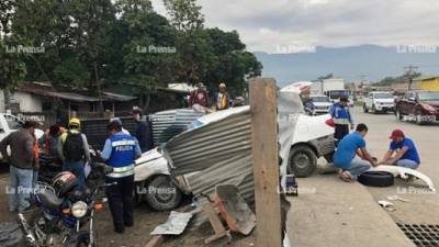 Los personas lesionadas fueron llevadas al IHSS.