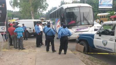 El crimen contra el motorista ocurrió en una zona muy transitada de La Ceiba.