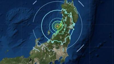 Un fuerte sismo de magnitud 6,8 sacudió Japón esta mañana./Twitter.