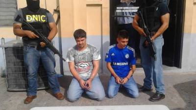 Los detenidos, presuntos integrantes de la Mara Salvatrucha.