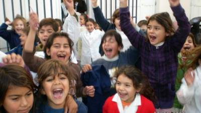 Niños de una escuela argentina.